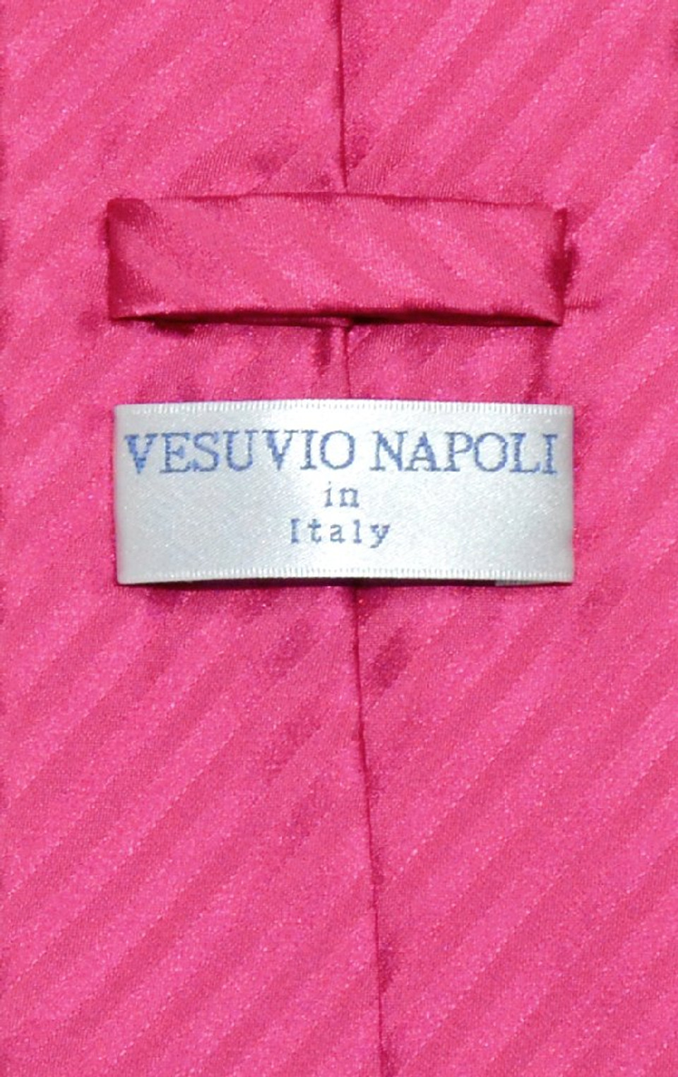 Vesuvio Napoli NeckTie Red Violet Stripe Vertical Stripe Mens Neck Tie