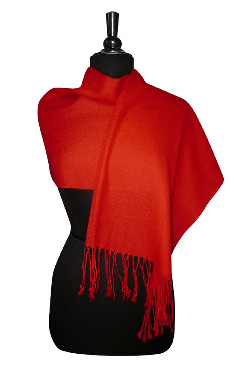 Karen Neuburger Womens Red Scarf Wrap Pashmina 72 x 27 Woven