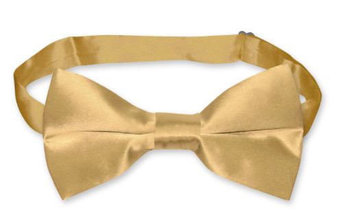 Gold Color Mens Bowtie | Biagio Silk Pre Tied Solid Color Bow Tie