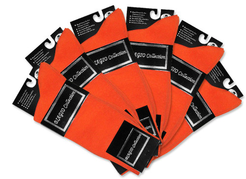 strapless open back dress Mid-Calf Mens Dress Socks - Jacquard Orange - 100% Organic Cotton main image 1