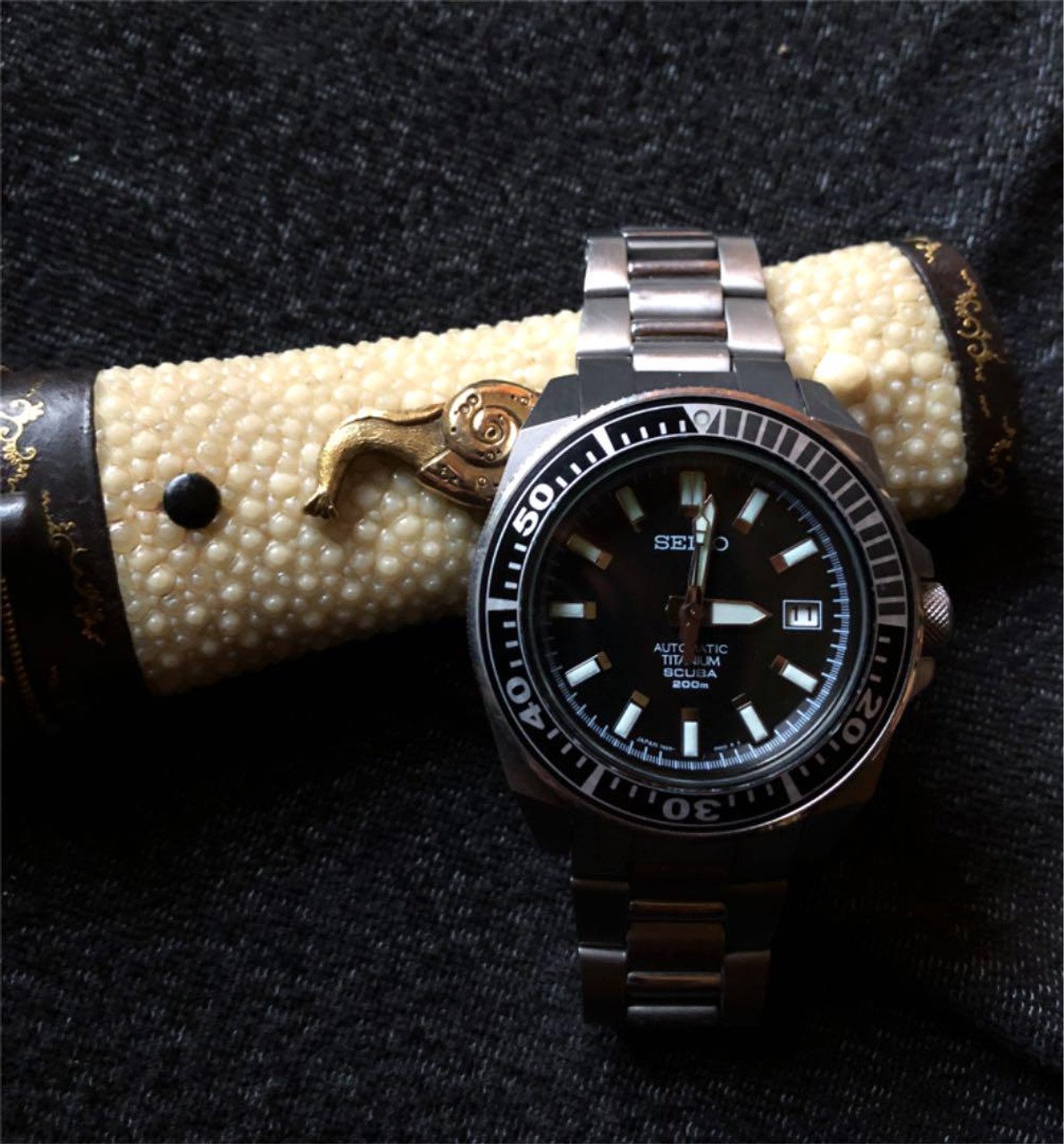 Seiko Prospex SBDA001 Date Titanium Black Samurai Automatic Mens Watch  Authentic - Japan Pre-owned Vintage