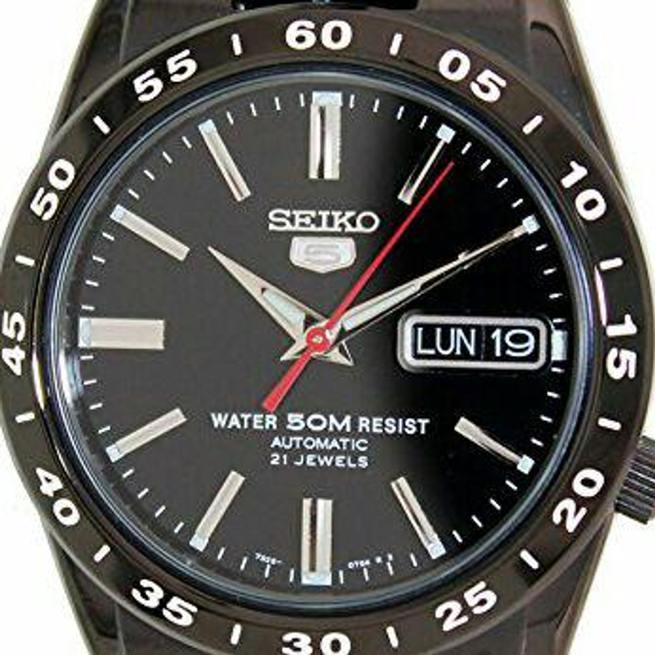 Seiko Seiko 5 7S26 Day Date 21 jewels 50M Black Round Automatic Mens Watch  - Japan Pre-owned Vintage