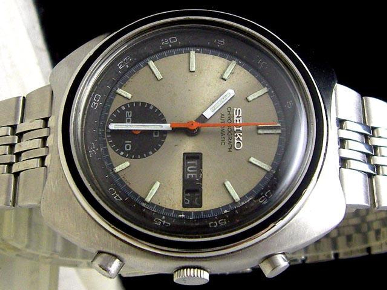 Seiko Chronograph 6139-6000 Vintage ST.Steel Day Date Automatic