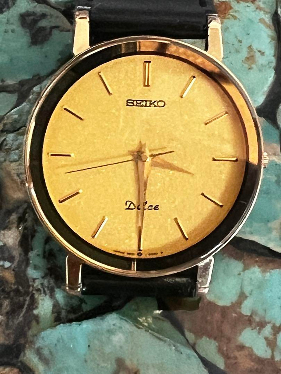 Seiko Dolce 9531-6020 Vintage Stainless Steel Gold Quartz Mens