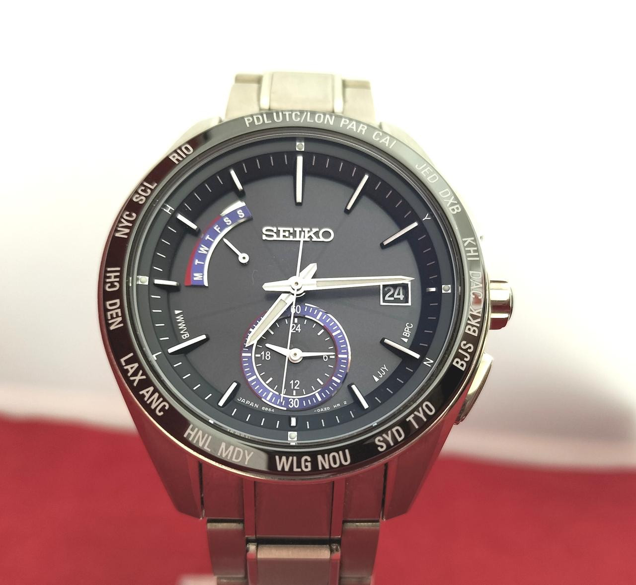 Seiko Brightz SAGA179 Day Date Radio wave control 10B Solar Mens ...