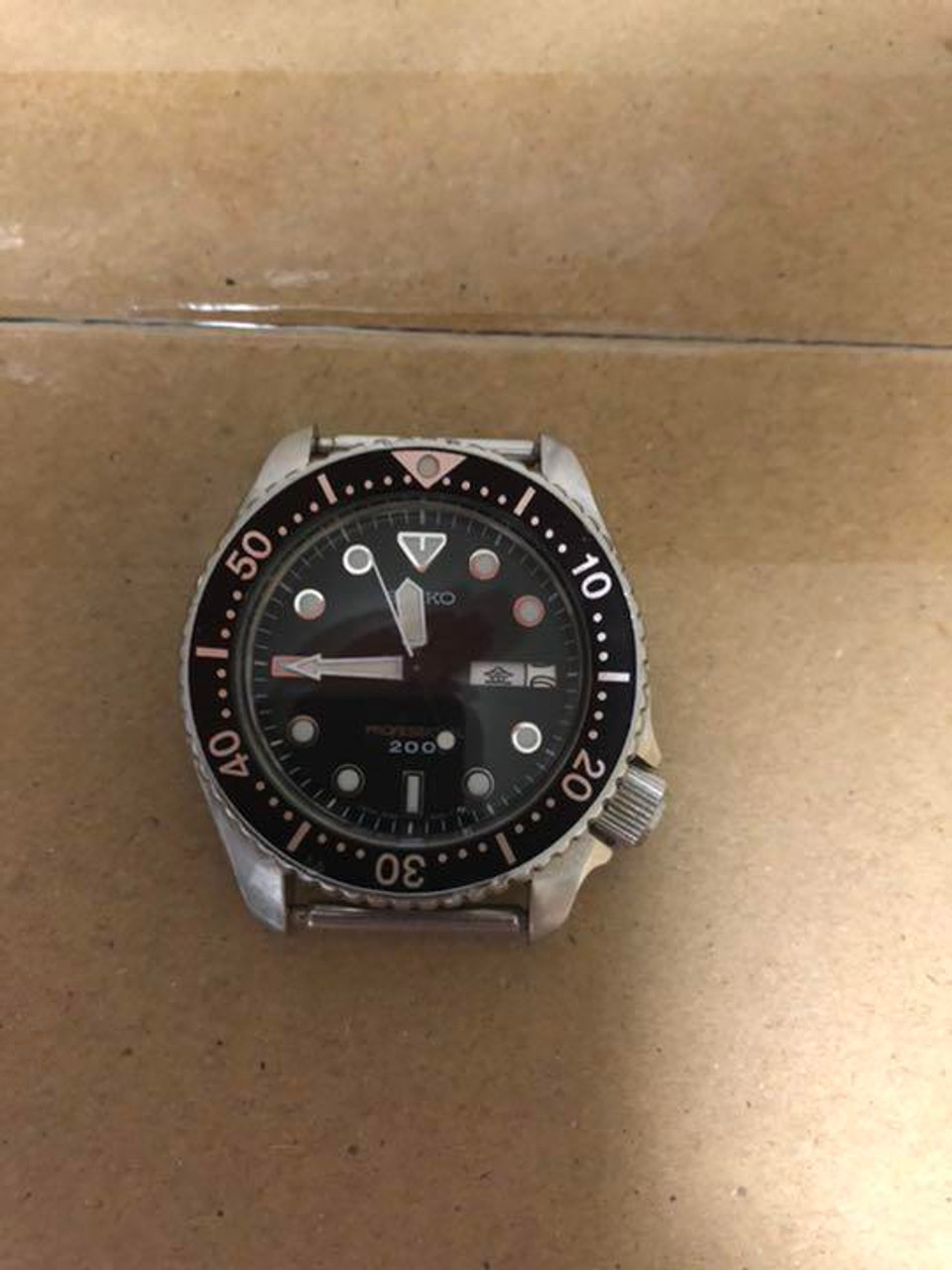 Seiko Professional Diver 7C43-6010 Day Date Used Mens Watch