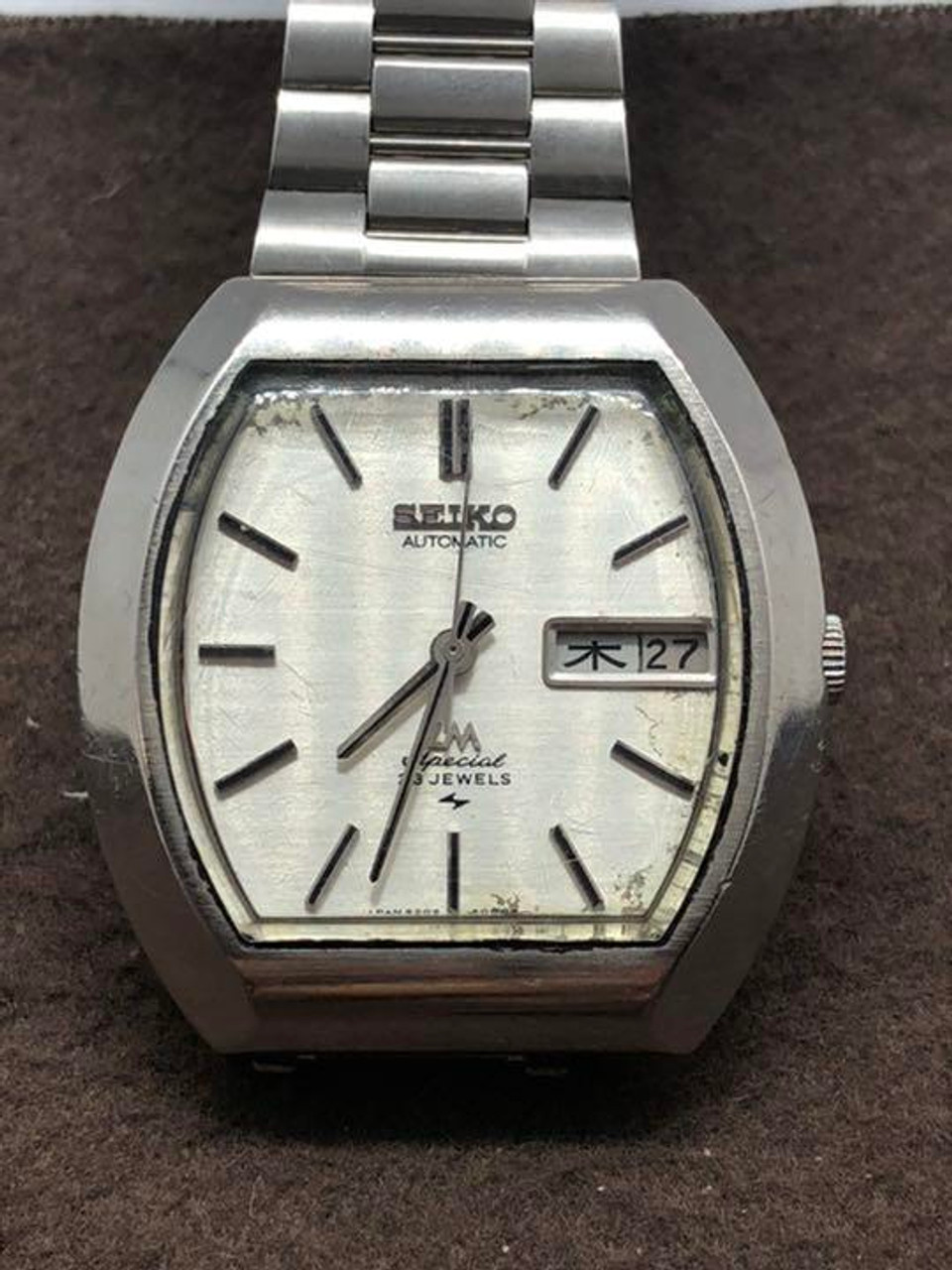 Seiko Lord Matic 5206 5000 Vintage Day Date Special SS Used