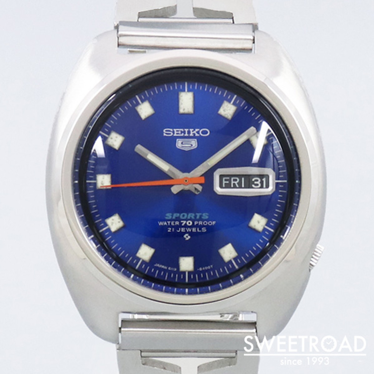Seiko 5 Sports 6119-8310 Vintage Stainless Steel 21 Jewels Automatic ...