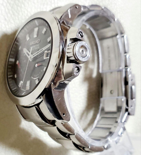 Seiko Brightz 5D44-0AB0 Direct Drive Stainless Steel Day Date