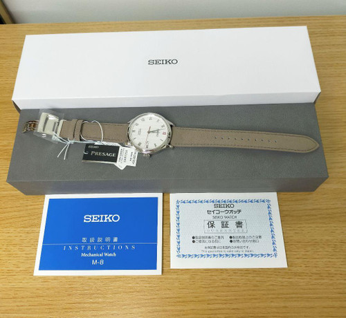 Seiko Presage SARY205 Date Stainless Steel White Silver Automatic Mens  Watch - Japan Pre-owned Vintage