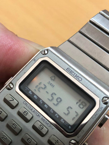 Seiko Calculator C515-5000 DAV010 Vintage Stainless Steel Quartz