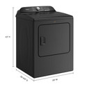 Whirlpool® Sécheuse au gaz à chargement vertical avec détection d’humidité - 7 pi cu WGD6150PB