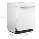 Whirlpool® Lave-vaisselle affleurant aux armoires en noir avec 3ᵉ panier - 44 dBA WDT550SAPW