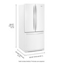 Whirlpool® Réfrigérateur à portes françaises - 30 po - 20 pi cu WRF560SFHW