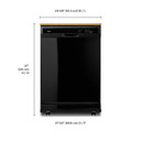 Whirlpool® Lave-vaisselle robuste avec programme de lavage en une heure WDP370PAHB