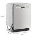 Whirlpool® Lave-vaisselle avec cycle d’amplification et lavage à triple filtration de 24 po - 55 dBA WDP540HAMZ