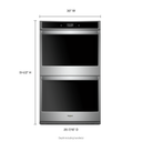 Four mural double intelligent à convection véritable - 30 po - 10 pi cu WOD77EC0HS