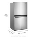 Whirlpool® Réfrigérateur à 4 portes et profondeur de comptoir - 36 po - 19.4 pi cu WRQA59CNKZ