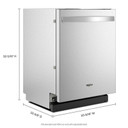 Whirlpool® Lave-vaisselle affleurant aux armoires en noir avec 3ᵉ panier - 44 dBA WDT550SAPZ