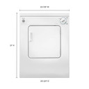 Whirlpool® Sécheuse électrique compacte avec système de séchage AccuDry™ - 3.4 pi cu LDR3822PQ