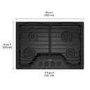 Whirlpool® Table de cuisson au gaz avec grilles en fonte à charnière EZ-2-Lift™, 30 po WCGK5030PB
