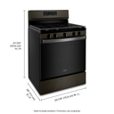 Cuisinière au gaz 5 en 1 avec four à friture à l’air - 5 pi cu Whirlpool® WFG550S0LV