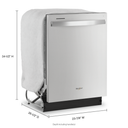 Lave-vaisselle silencieux résistant aux traces de doigts avec cycle d'amplification - 55 dba Whirlpool® WDT540HAMZ