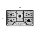 Maytag® Table de cuisson au gaz avec 5 brûleurs de puissance Power™ - 36 po MGC7536DS