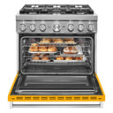 Cuisinière commerciale intelligente bicombustible KitchenAid®, 6 brûleurs, 36 po KFDC506JYP