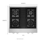 Kitchenaid® Table de cuisson commerciale au gaz avec 4 brûleurs - 30 po KCGC500JSS