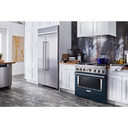 Cuisinière commerciale intelligente bicombustible KitchenAid®, 6 brûleurs, 36 po KFDC506JIB