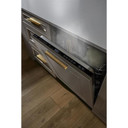 Kitchenaid® Lave-vaisselle à deux paniers prêt pour le panneau de recouvrement affleurant avec système de séchage à porte entrouverte - 44 dBA KDTF324PPA