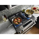 Kitchenaid® Cuisinière bi-combustible à commandes frontales, 4 brûleurs, 30 po KSDG950ESS