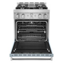 Cuisinière commerciale intelligente au gaz KitchenAid®, 4 brûleurs, 30 po KFGC500JMB