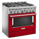Cuisinière commerciale intelligente au gaz KitchenAid®, 6 brûleurs, 36 po KFGC506JPA