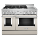 Cuisinière commerciale intelligente au gaz KitchenAid® avec plaque chauffante, 48 po KFGC558JMH