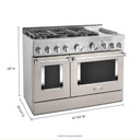 Cuisinière commerciale intelligente au gaz KitchenAid® avec plaque chauffante, 48 po KFGC558JMH