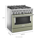Cuisinière commerciale intelligente au gaz KitchenAid®, 6 brûleurs, 36 po KFGC506JAV