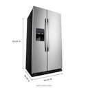 Amana® Réfrigérateur côte à côte avec distributeur externe d’eau et de glaçons à deux palettes, 33 po ASI2175GRS