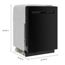 Maytag® Lave-vaisselle à commandes dissimulées avec cycle PowerBlast® et séchage intensif PowerDry de 24 po MDPS7024SB