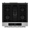 Kitchenaid® Cuisinière au gaz coulissante intelligente avec modes de cuisson à convection et brûleur 2 en 1 - 5 pi cu KSGS530SPS