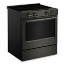 Kitchenaid® Cuisinière électrique coulissante avec deux éléments Even-Heat™ Hyper et modes de cuisson à convection - 5,3 pi cu YKSES530SBE
