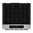 Kitchenaid® Cuisinière au gaz coulissante intelligente avec modes de cuisson à convection - 5 pi cu KSGS330SPS