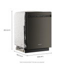 Kitchenaid® Lave-vaisselle à troisième panier avec plus de 40 jets de lavage à couverture totale - 41 dBA KDFS324SBE