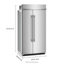 Kitchenaid® Réfrigérateur côte à côte encastré avec intérieur platine - 42 po - 25.5 pi cu KBSN742SPS