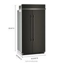 Kitchenaid® Réfrigérateur côte à côte encastré avec intérieur platine - 42 po - 25.5 pi cu KBSN742SBE