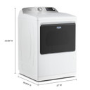 Maytag® Sécheuse au gaz Animal Pet Pro avec option Extra Power et cycle d’assainissement avec Oxi - 7,4 pi cu MGD7205RW