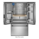 Kitchenaid® Réfrigérateur à portes françaises avec distributeur d’eau et de glaçons extérieur - 30 pi cu KRFF436SBE