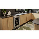 Kitchenaid® Cellier sous le comptoir avec porte-bouteilles à devant en métal à pleine extension - 24 po KUWR324SSB
