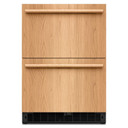 Kitchenaid® Réfrigérateur sous le comptoir à double tiroir prêt pour le panneau de recouvrement - 24 po KURT524SPA
